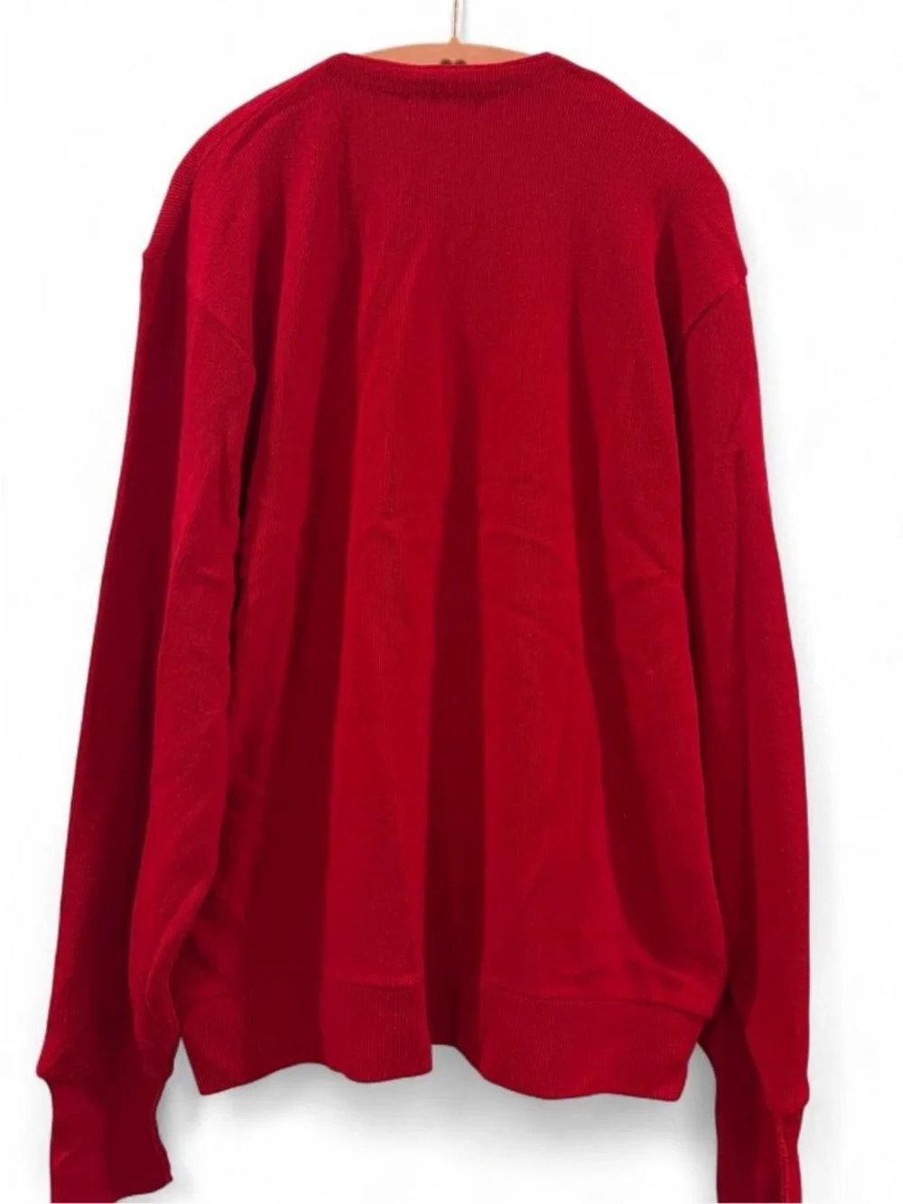 Izod Men's Red V-Neck Button Front Cardigan